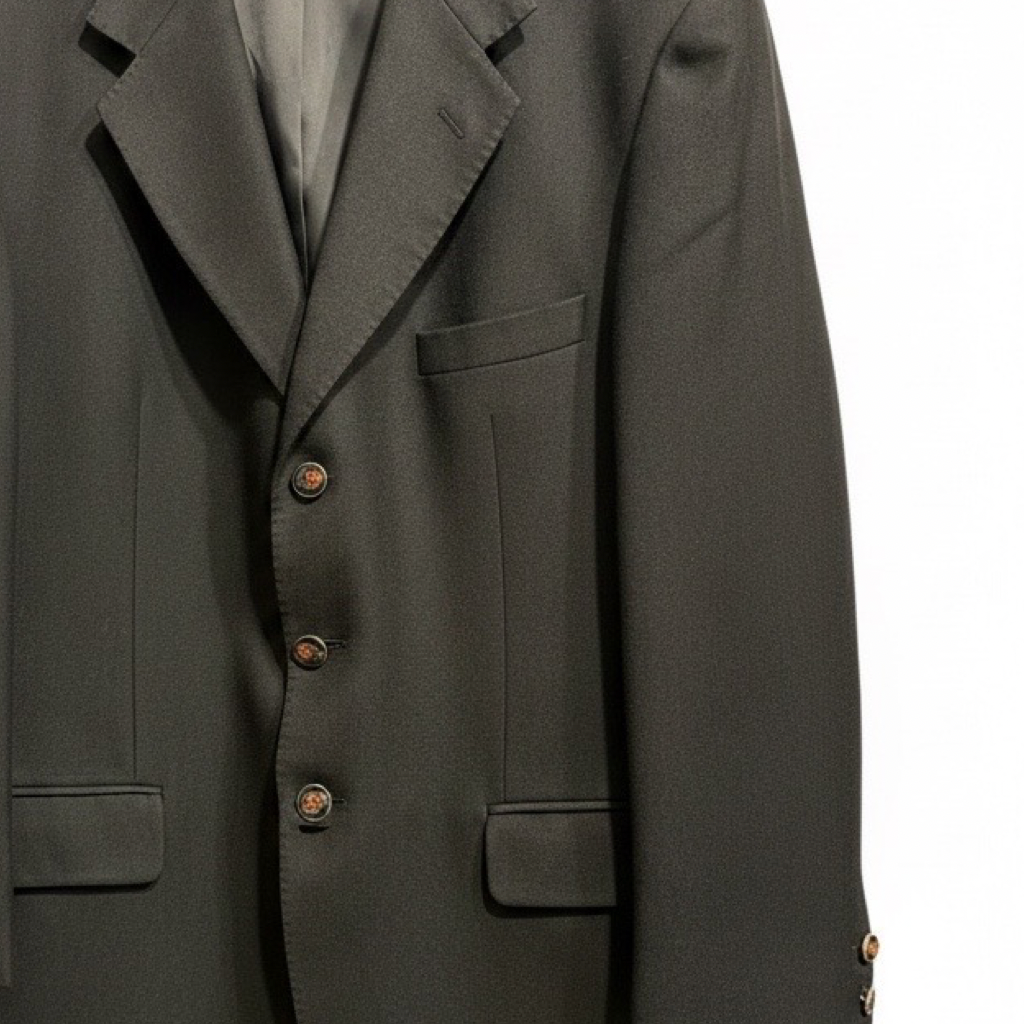 Blazer Negro Clásico de Tres Botones