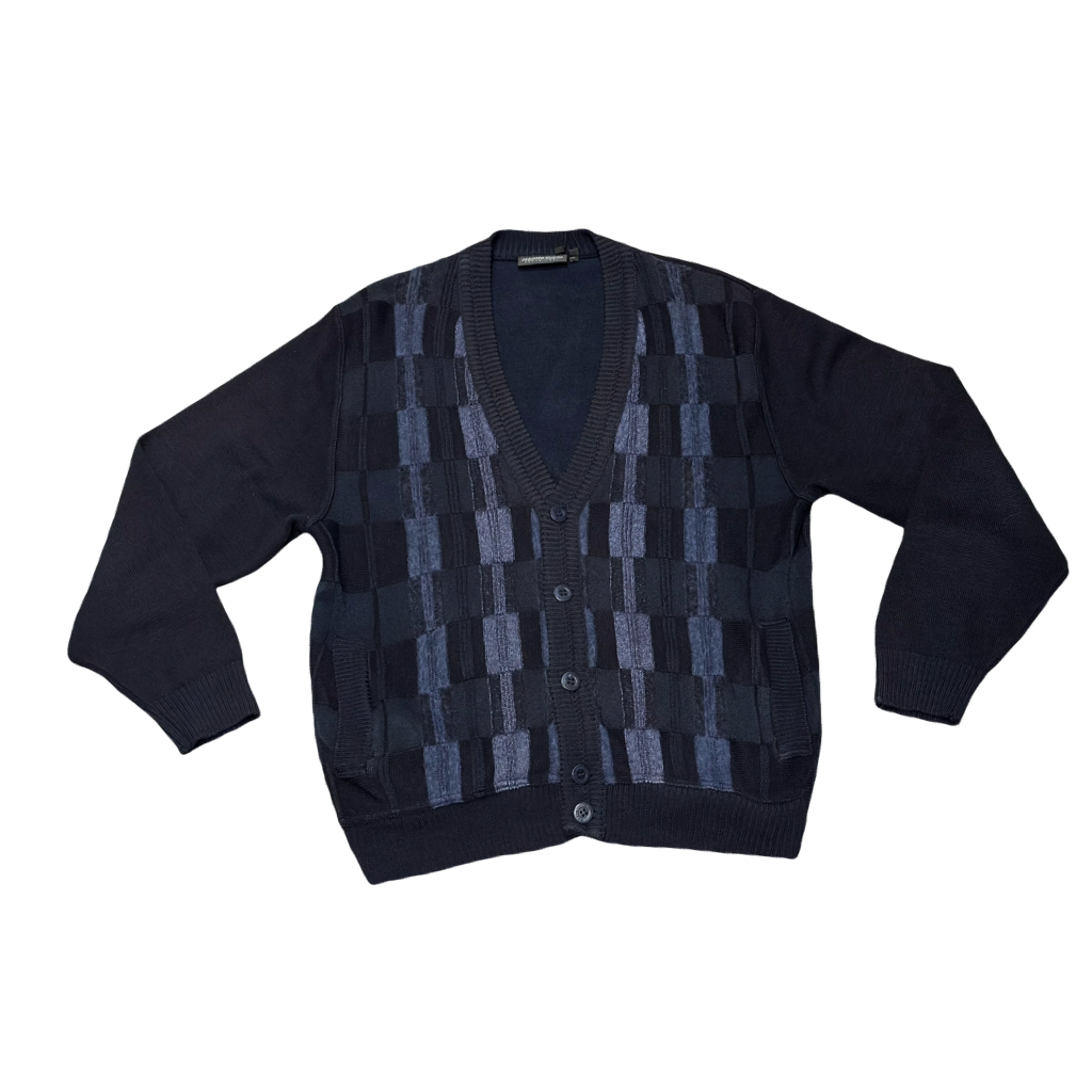 Cardigan de Lana con Diseño Geométrico