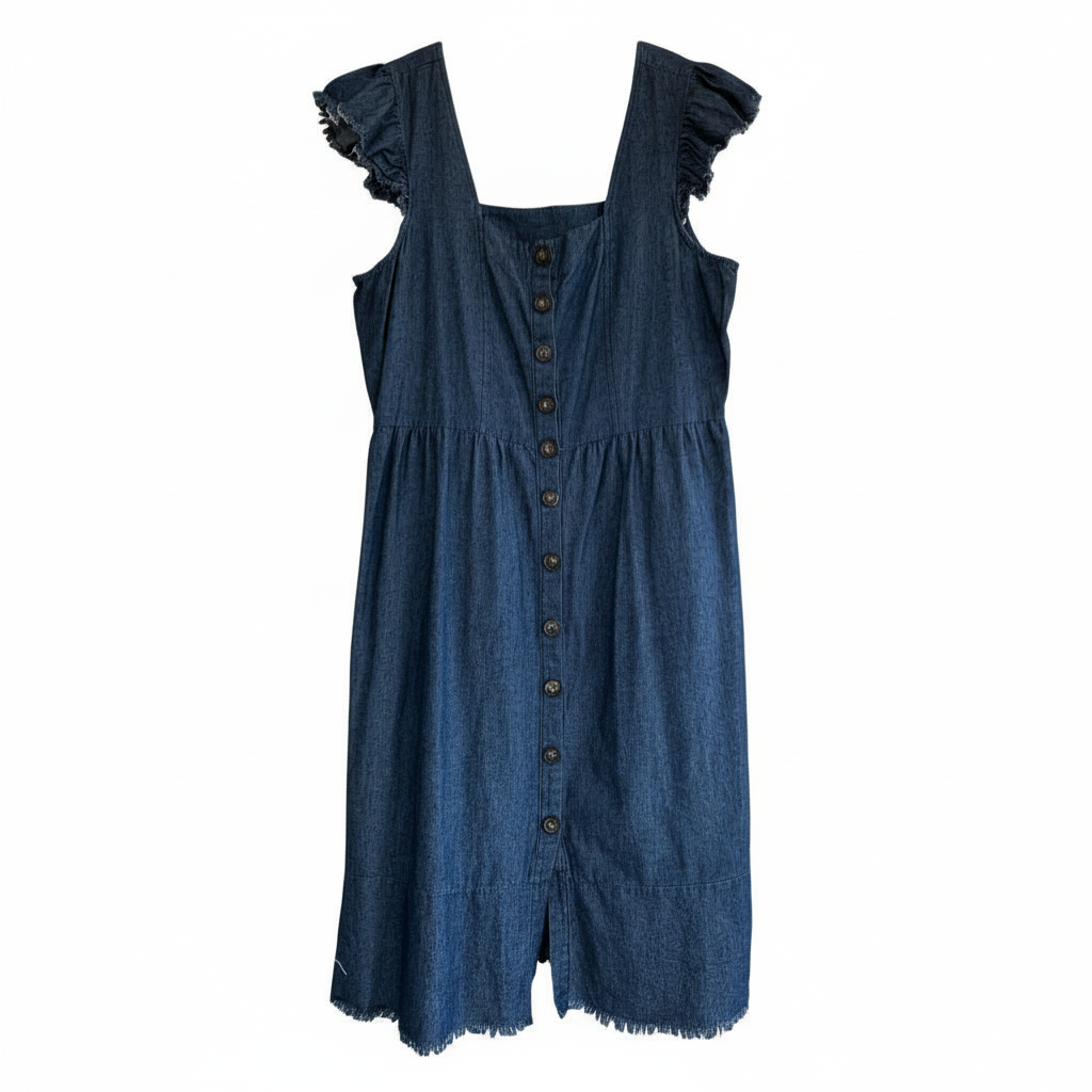 Vestido Denim VNTG con Botones Frontales