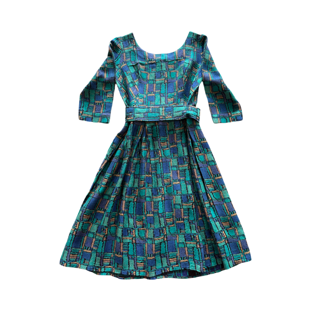 Vestido VNTG Estampado Geométrico