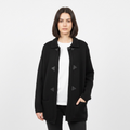 Cardigan Tejido Negro de Punto Grueso