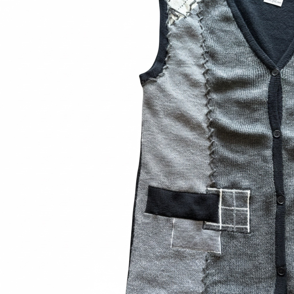 Chaleco Tejido VNTG Patchwork