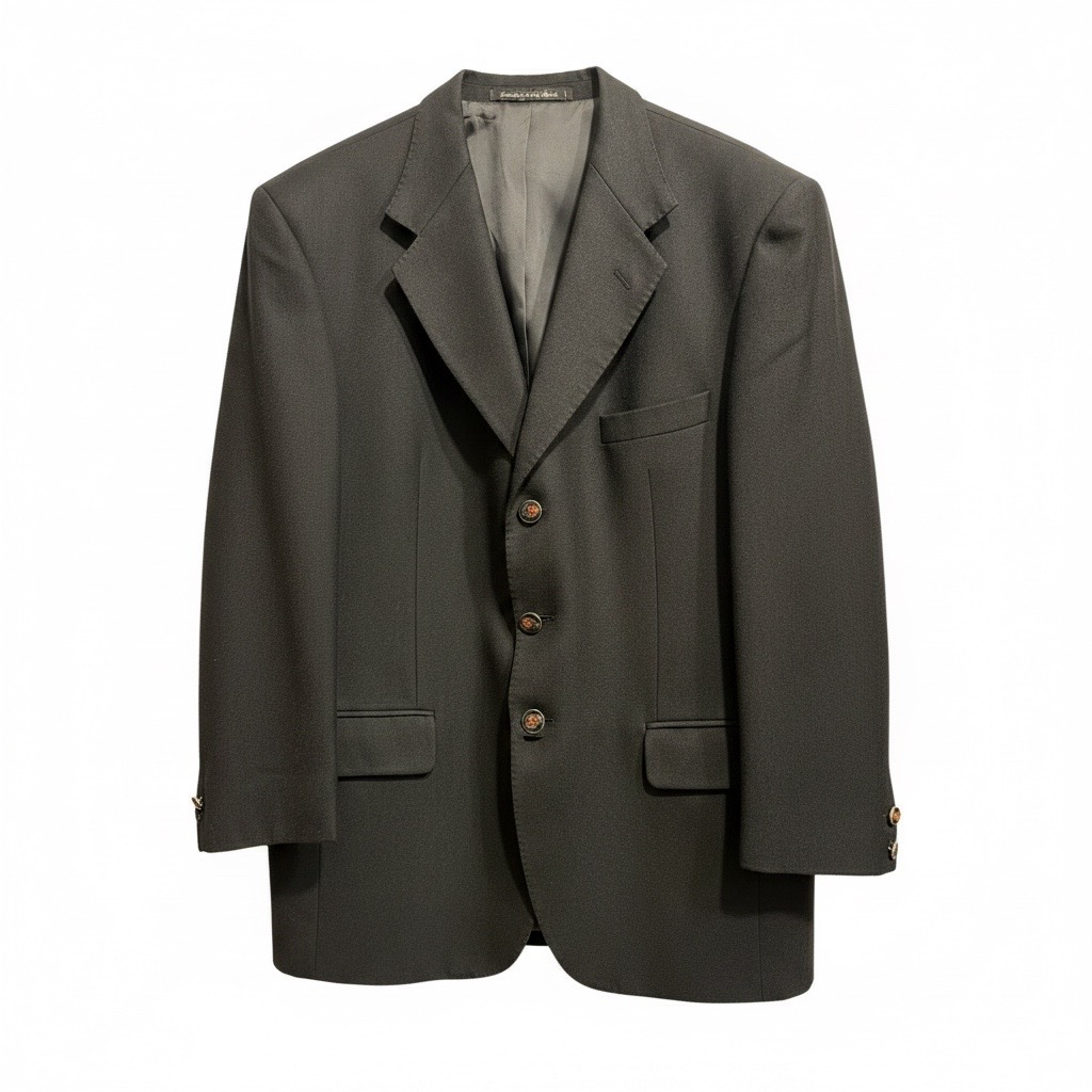 Blazer Negro Clásico de Tres Botones
