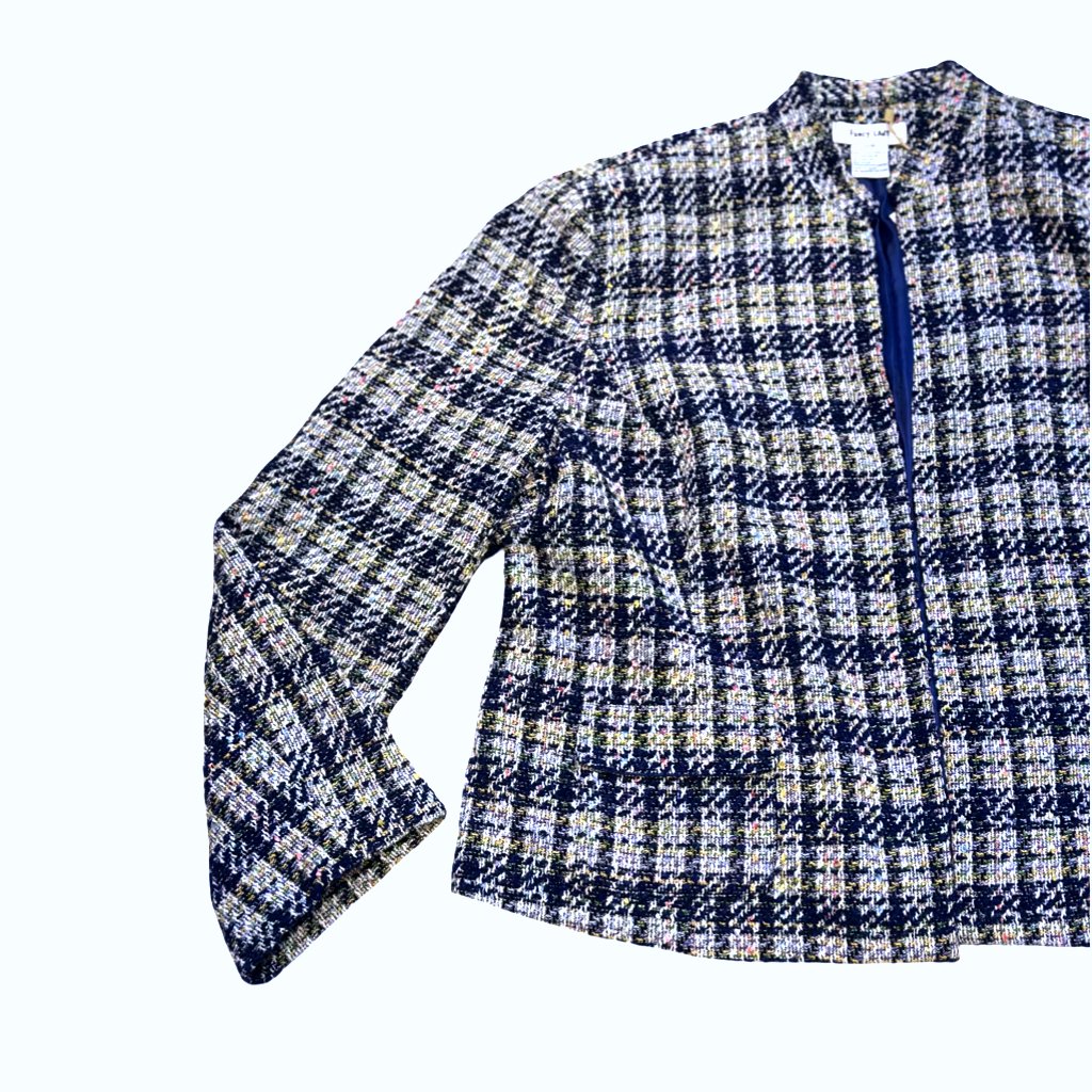 Chaqueta Estilo Tweed a Cuadros