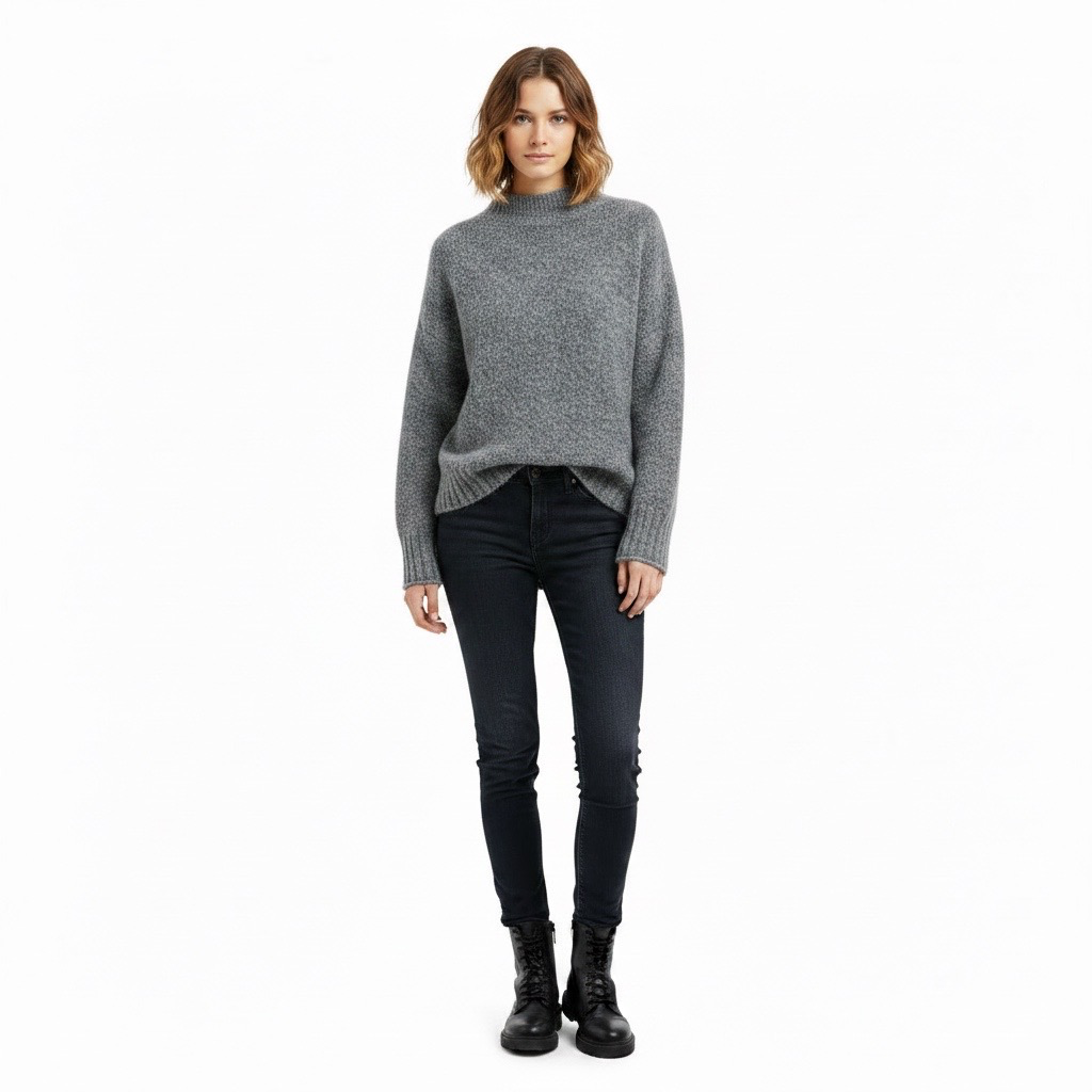 Sweater Básico Gris Oscuro