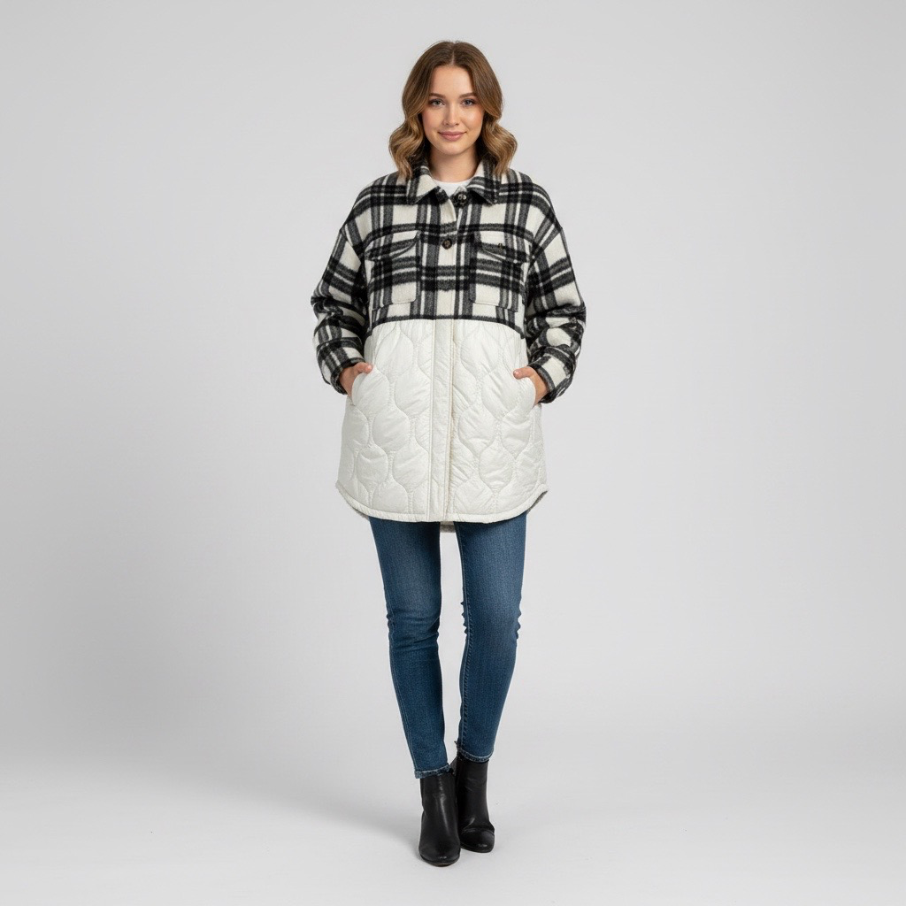 Parka Bicolor Acolchada
