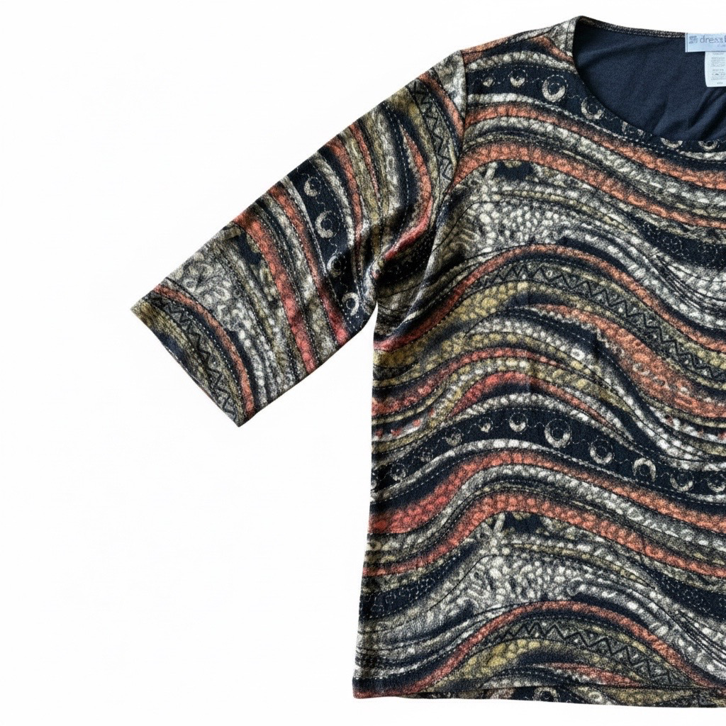 Polera Estampada 3/4s