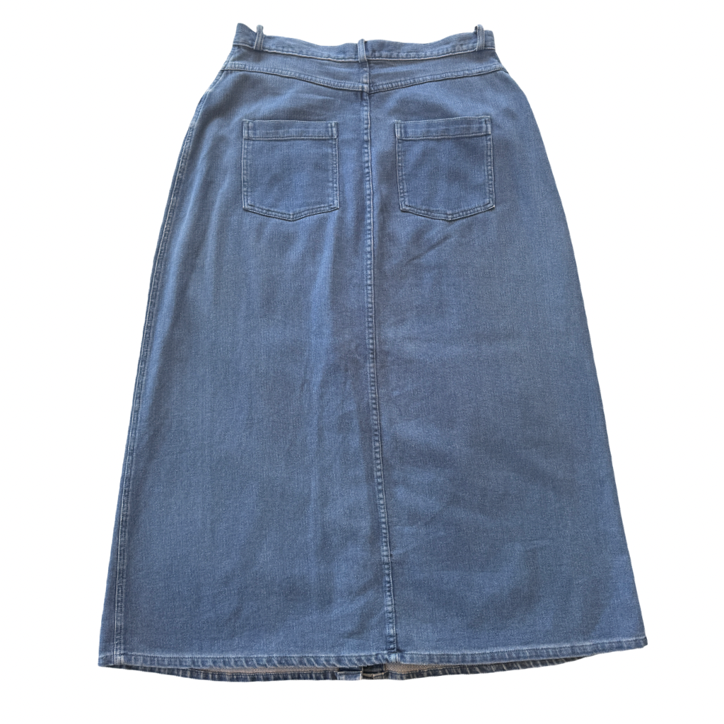 Falda Denim Button Front Midi