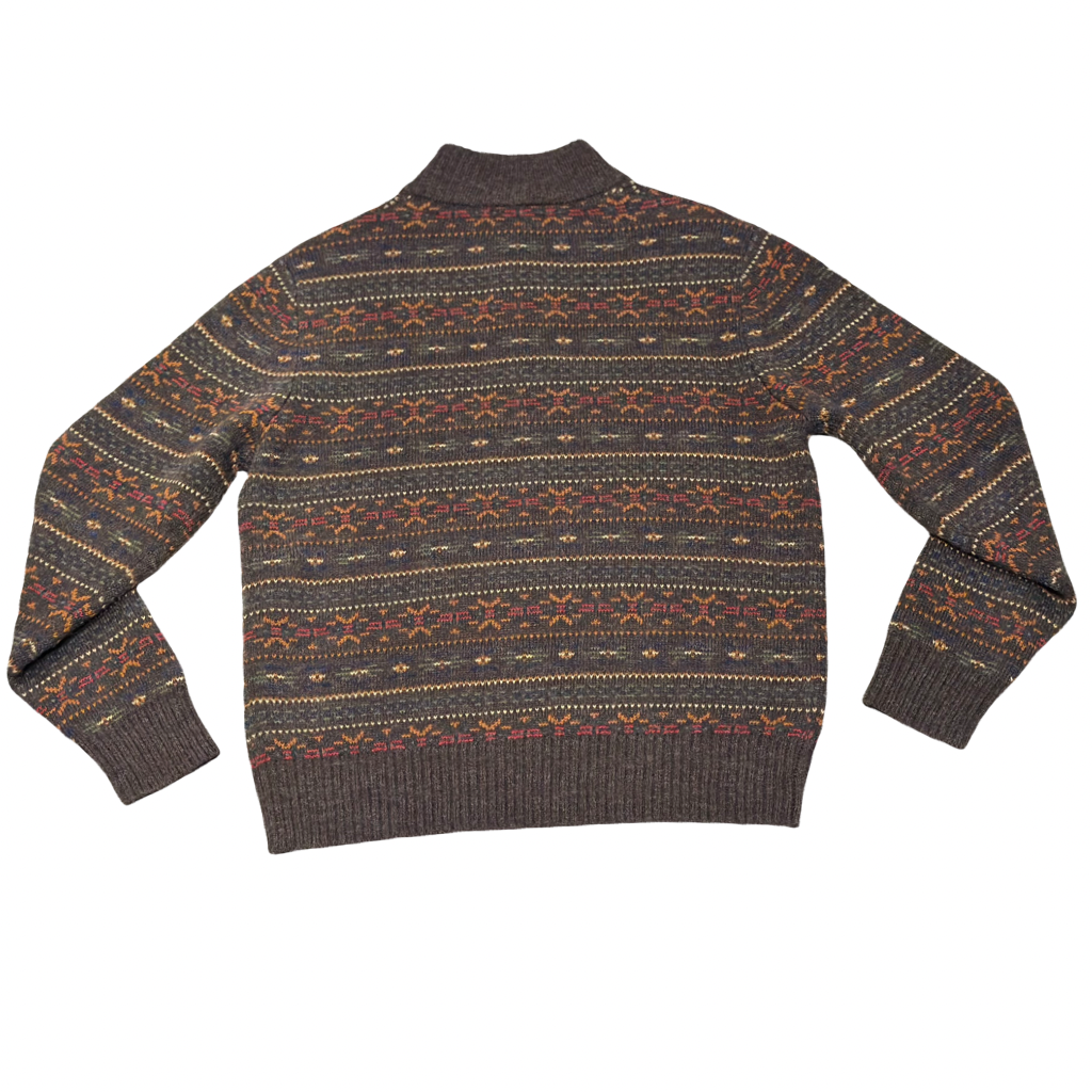 Sweater de Lana con Diseño Fair Isle