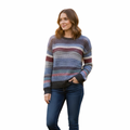 Sweater tejido multicolor a rayas VNTG