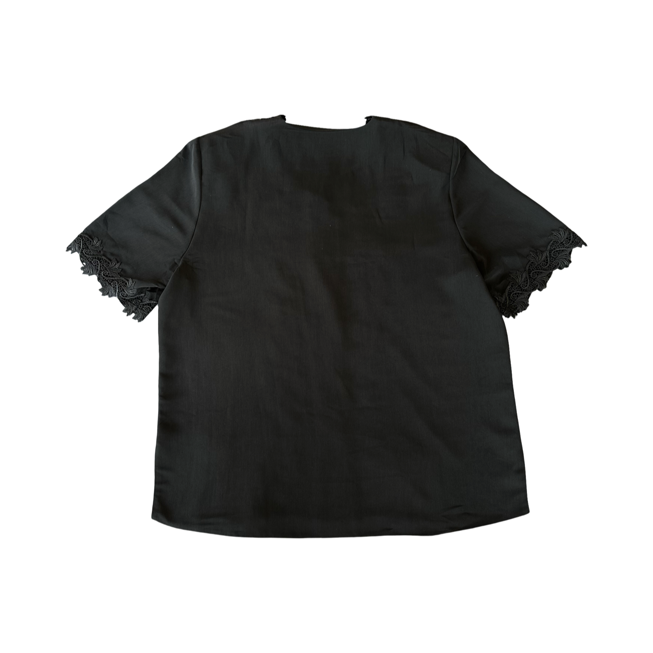 Blusa Retro Negra Encaje