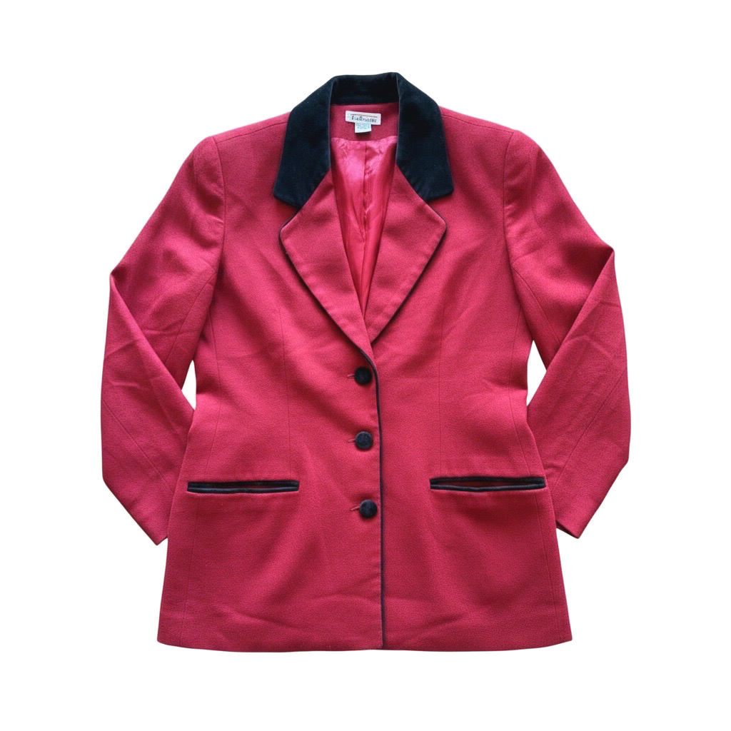 Blazer Talbots Rojo con Detalles en Negro