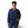 Camisa Oversize Azul Cobalto