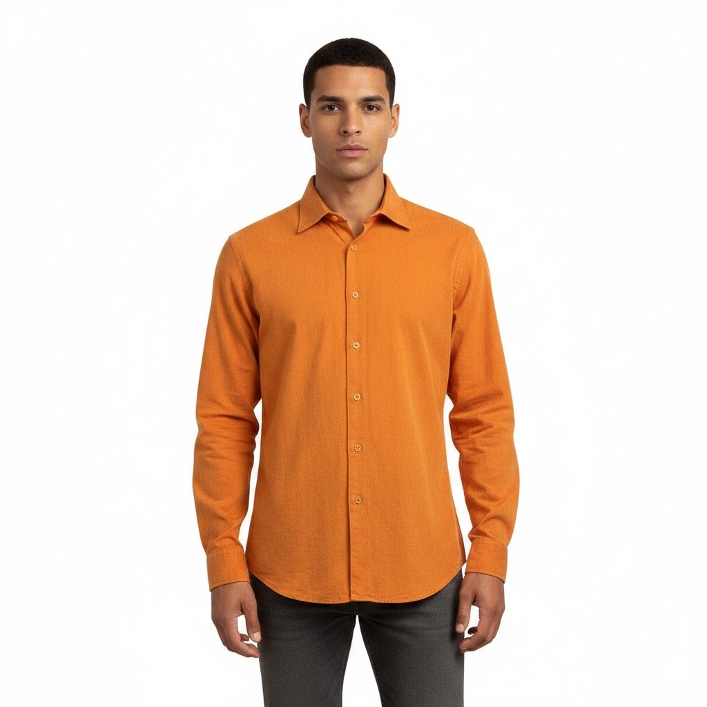 Camisa VNTG Cotelé Naranja