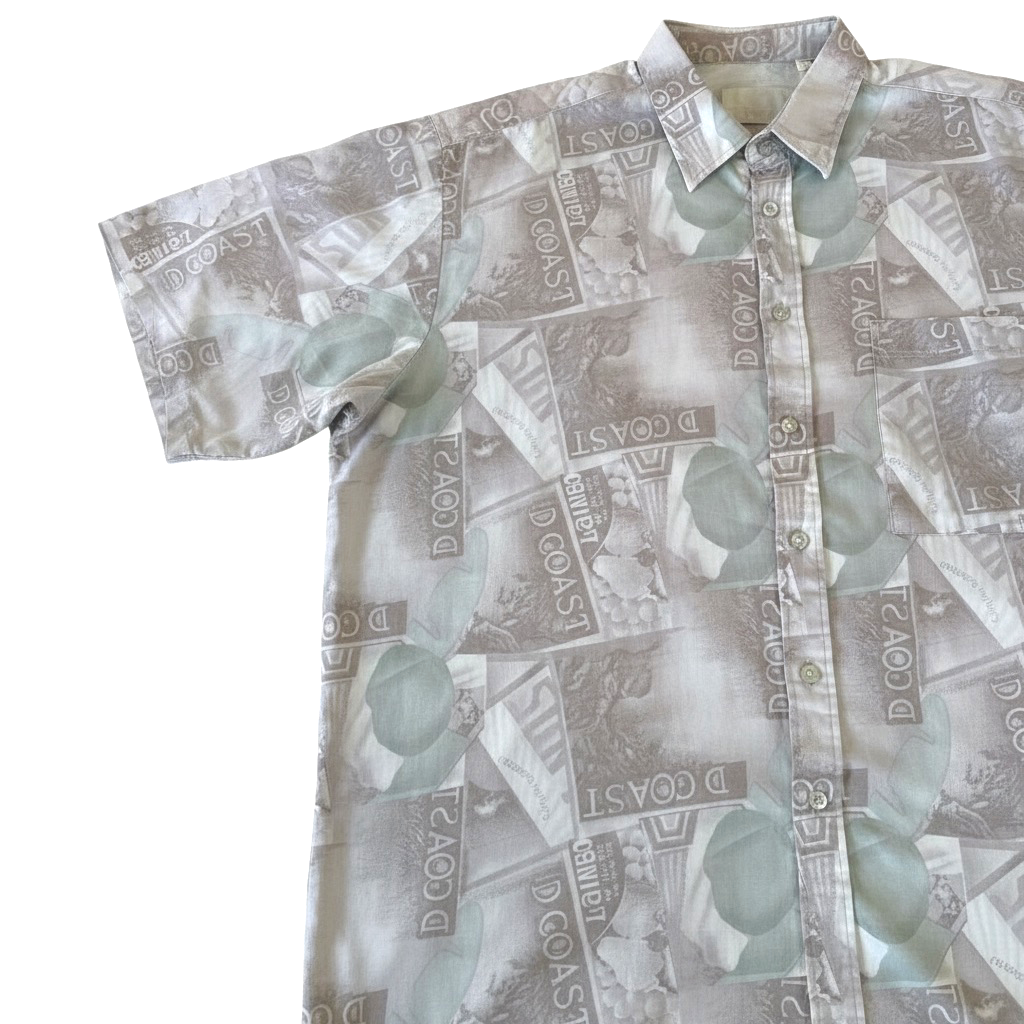 Guayabera VNTG Estampada Abstracta
