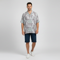 Guayabera VNTG Estampada Abstracta
