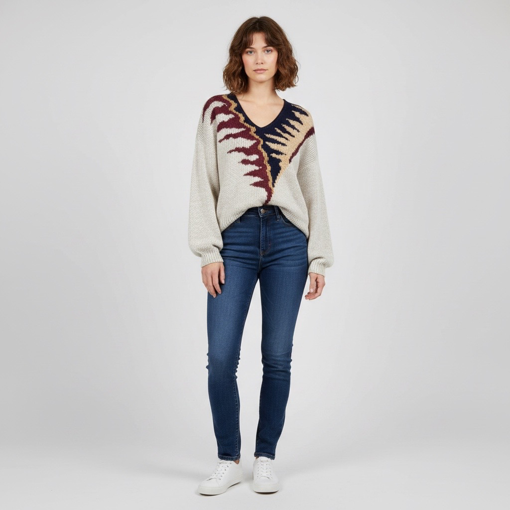 Sweater VNTG Geométrico De Silva