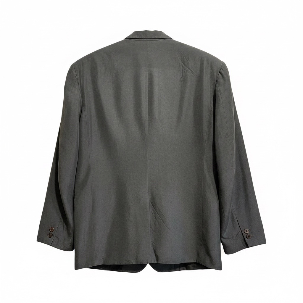 Blazer Cruzado de Seda Gris Grafito