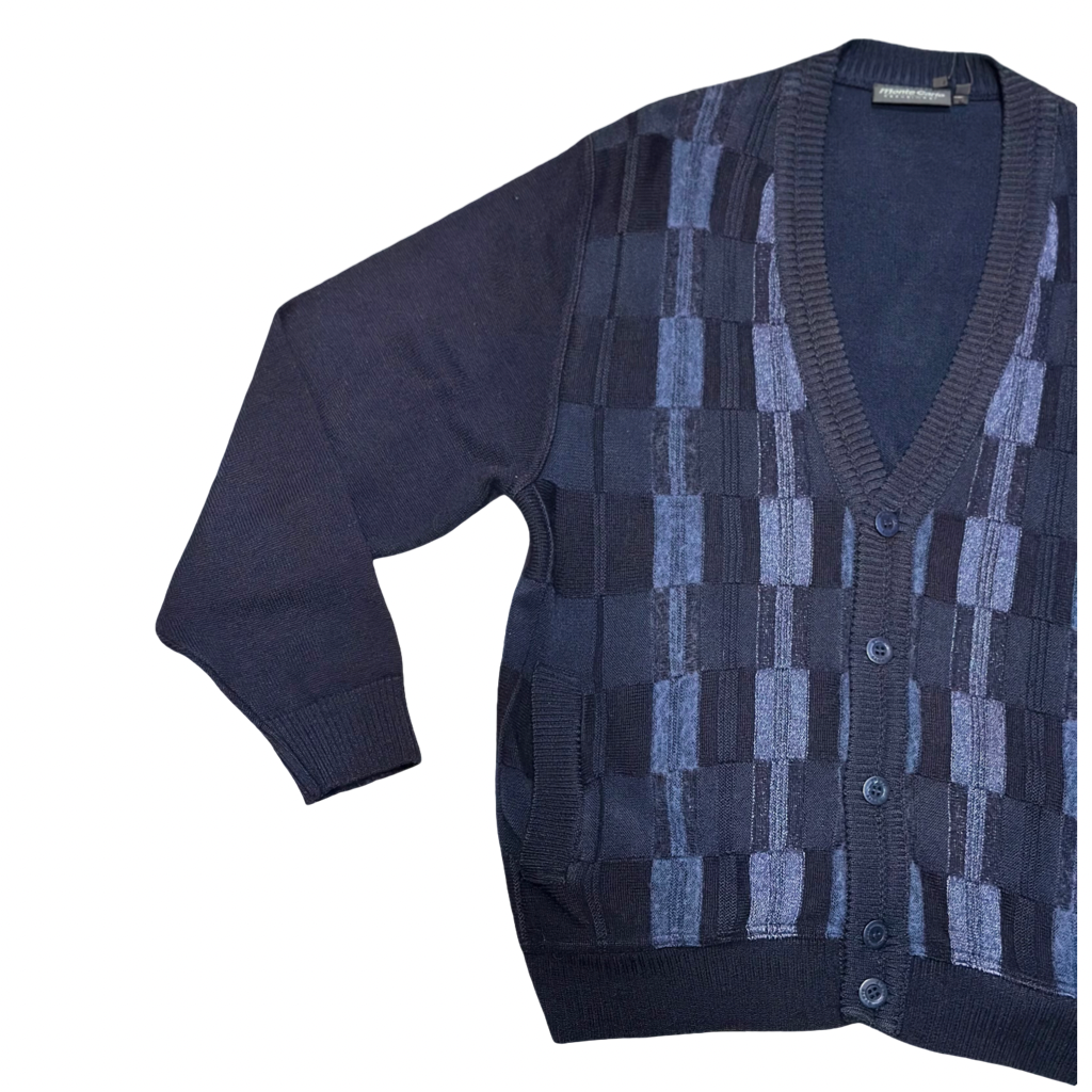 Cardigan de Lana con Diseño Geométrico