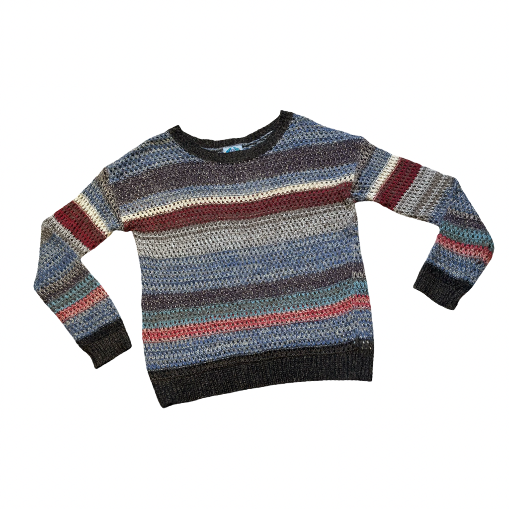 Sweater tejido multicolor a rayas VNTG