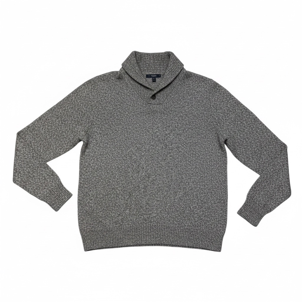 Sweater Jaspeado con Cuello Shawl