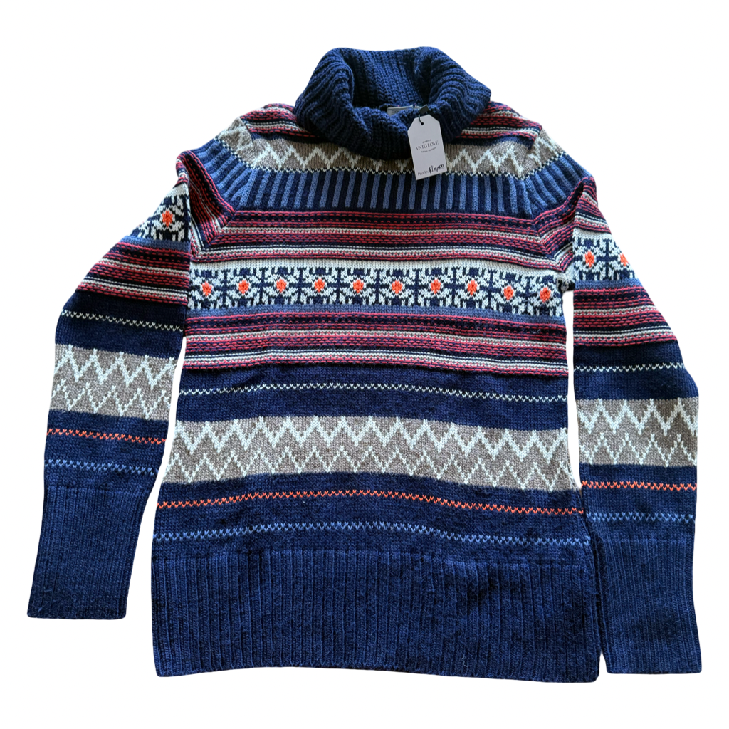 Sweater Nórdico de Cuello Alto Tejido