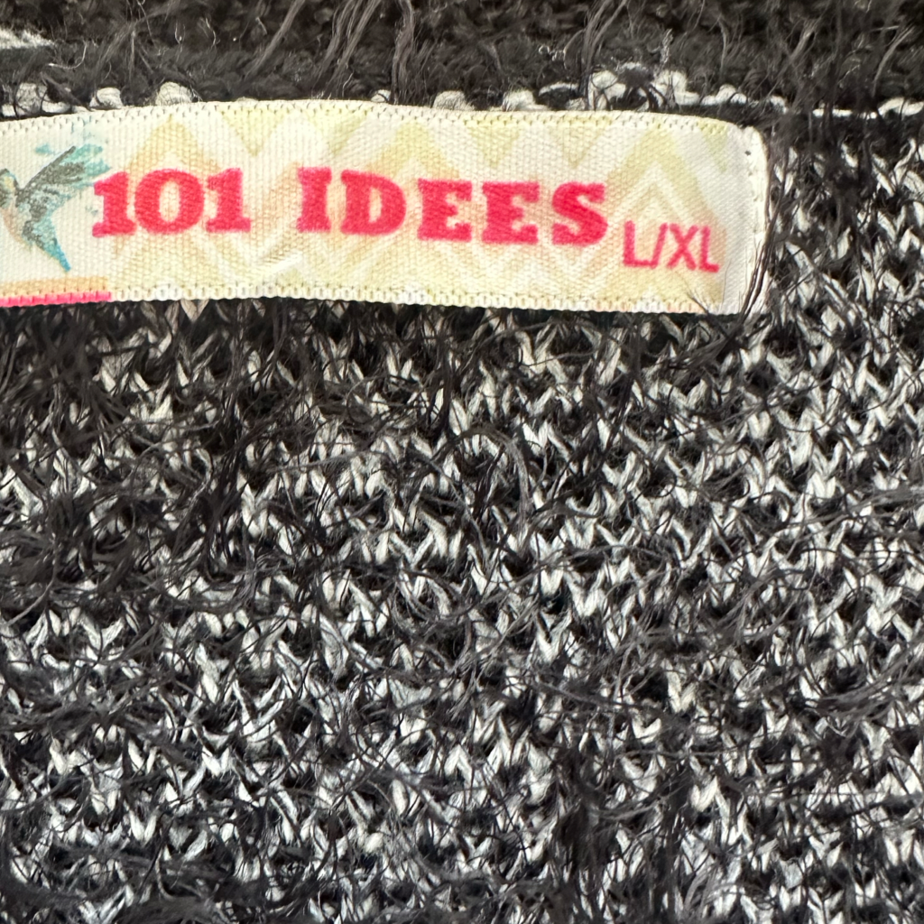 Sweater VNTG Negro Textura