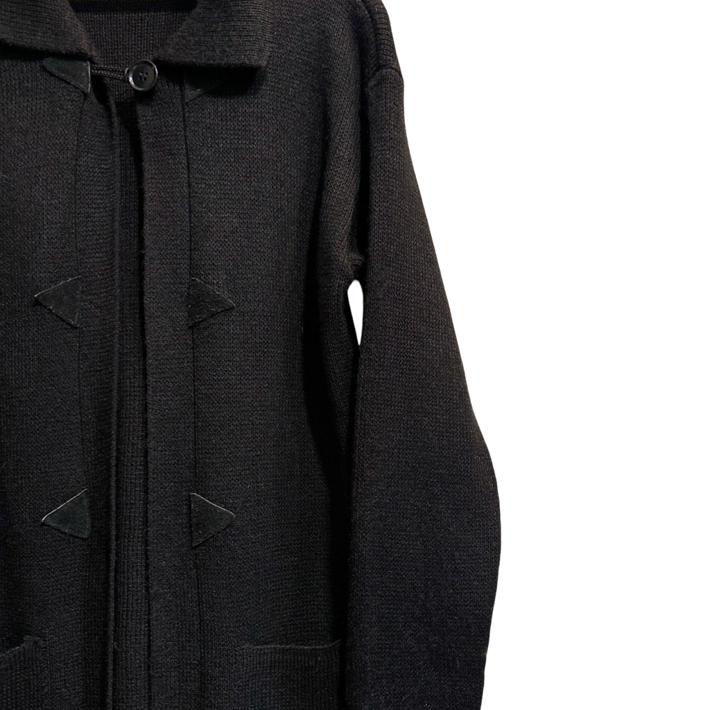 Cardigan Tejido Negro de Punto Grueso