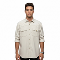 Camisa Box de Cotelé Color Crudo Estilo Western