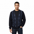 Cardigan de Lana con Diseño Geométrico