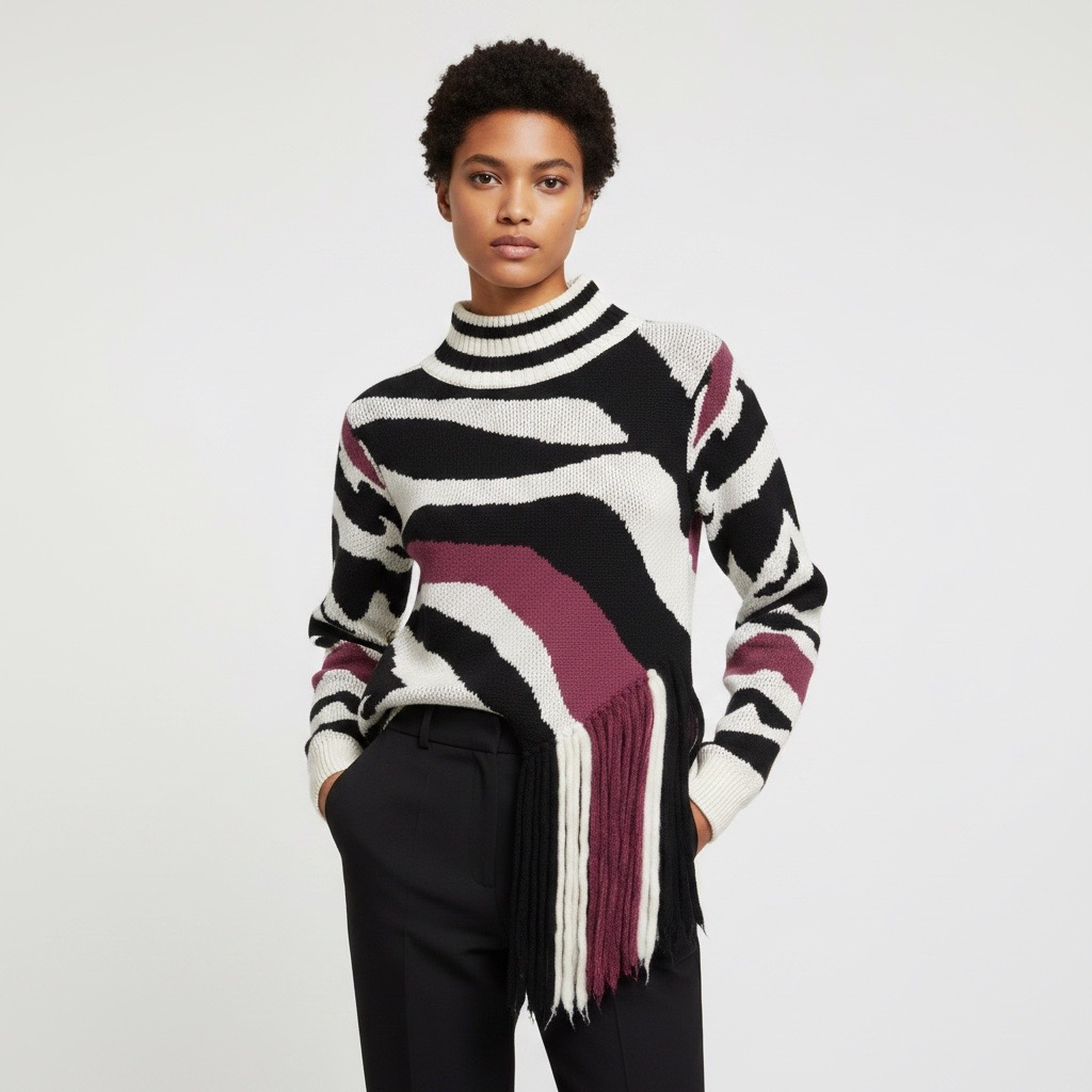 Sweater Paola Gamero Baby Alpaca con Flecos