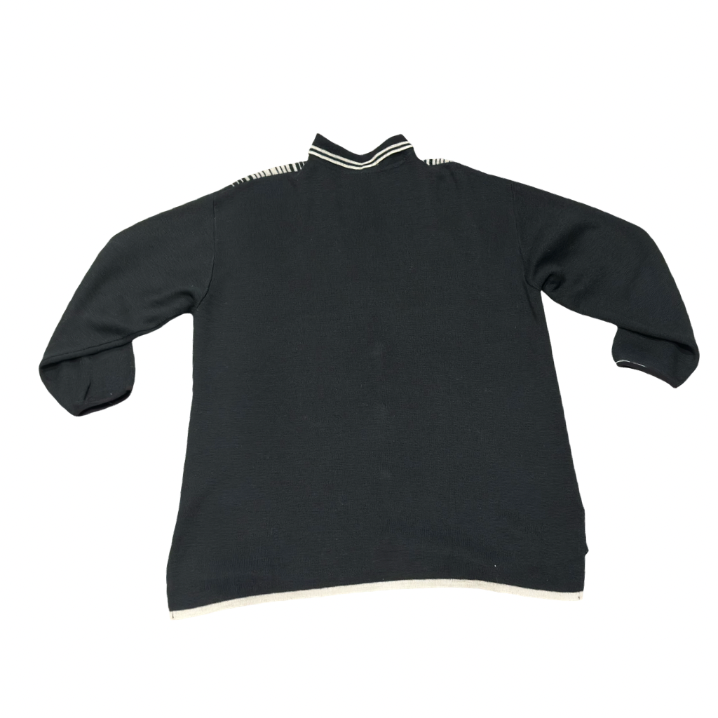 Cardigan VNTG italiano Blanco y Negro