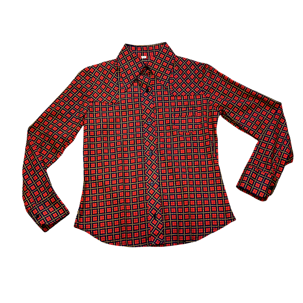 Camisa VNTG Geométrica Roja