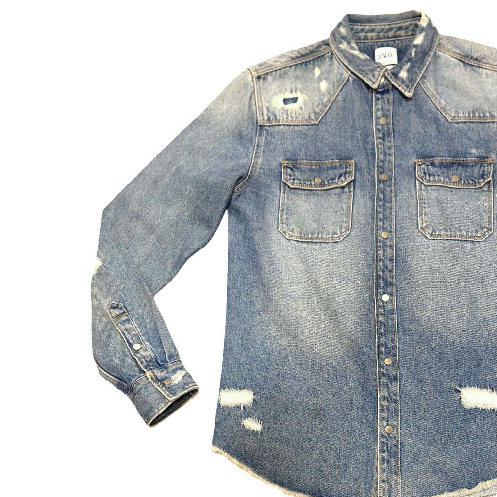 Camisa Denim Desgastada