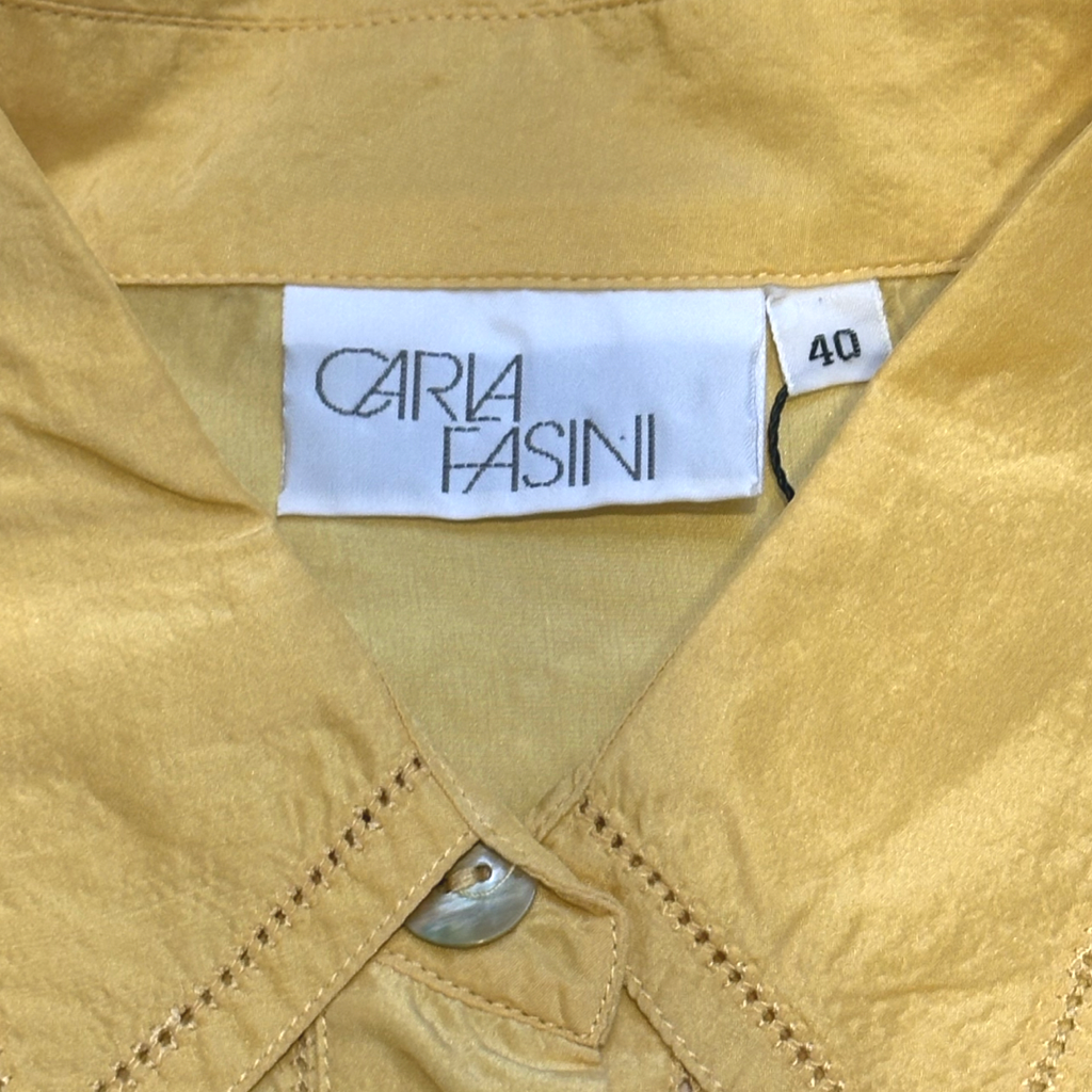 Camisa de Seda Amarilla