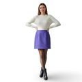 Falda Mini Bouclé Lila