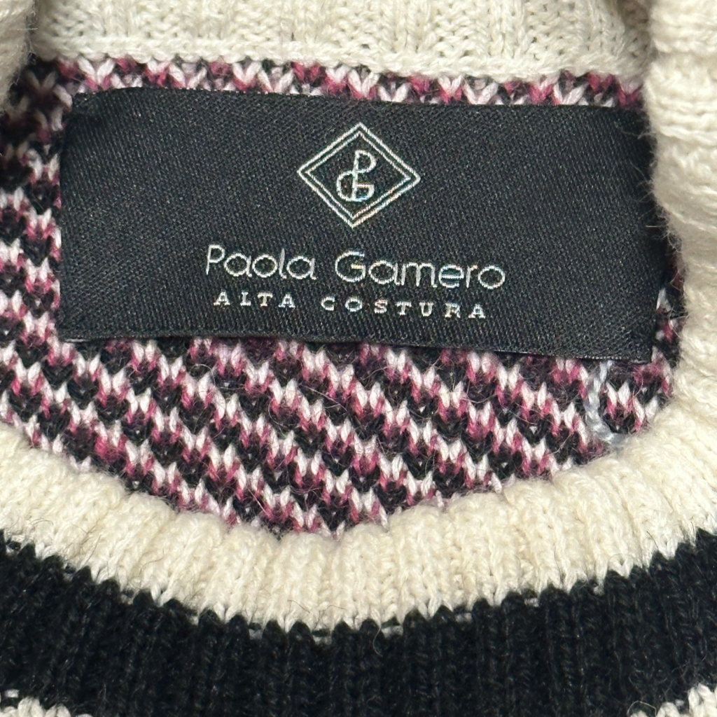 Sweater Paola Gamero Baby Alpaca con Flecos
