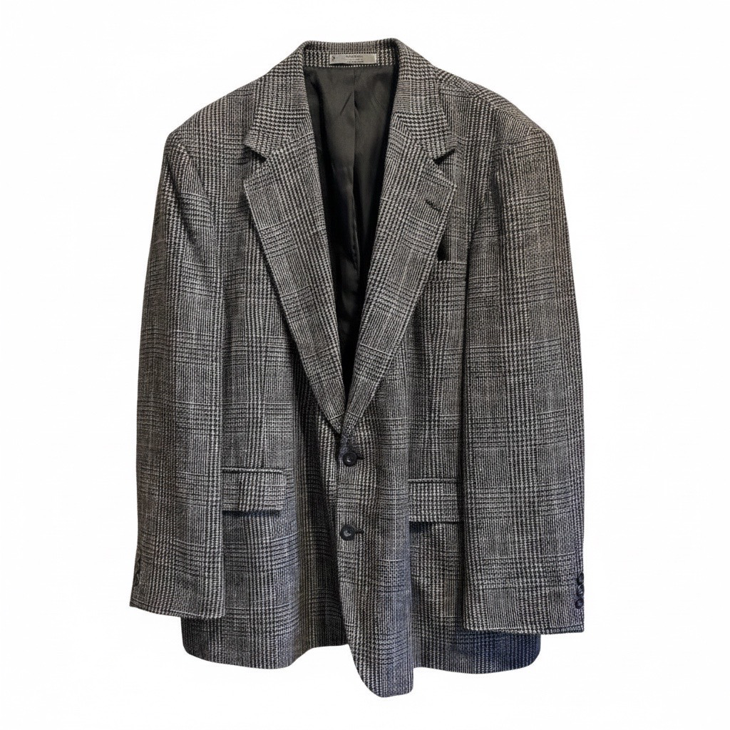 Blazer Príncipe de Gales Gris Clásico