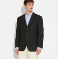 Blazer Negro Clásico de Tres Botones