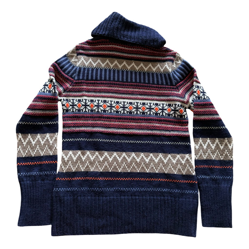 Sweater Nórdico de Cuello Alto Tejido