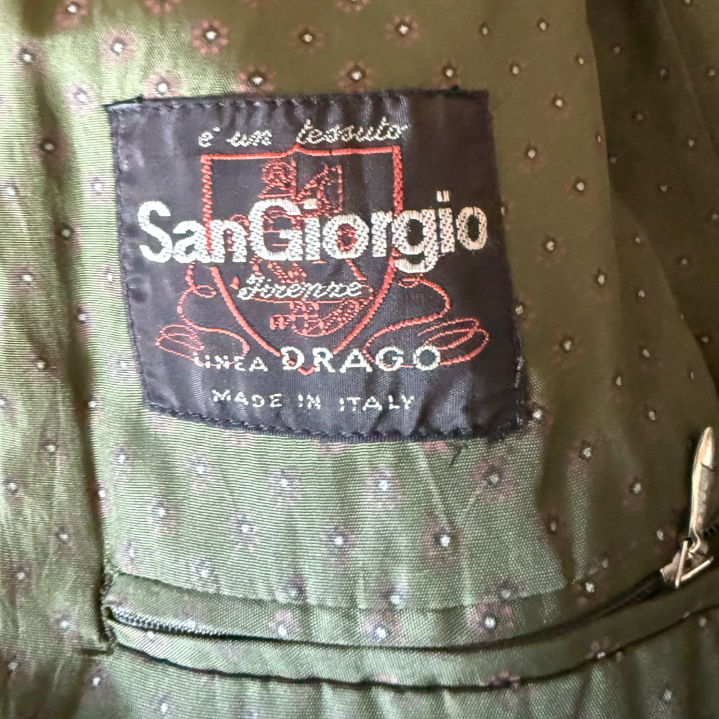 Abrigo San Giorgio by Drago Gris Oliva Lana Made in Italy