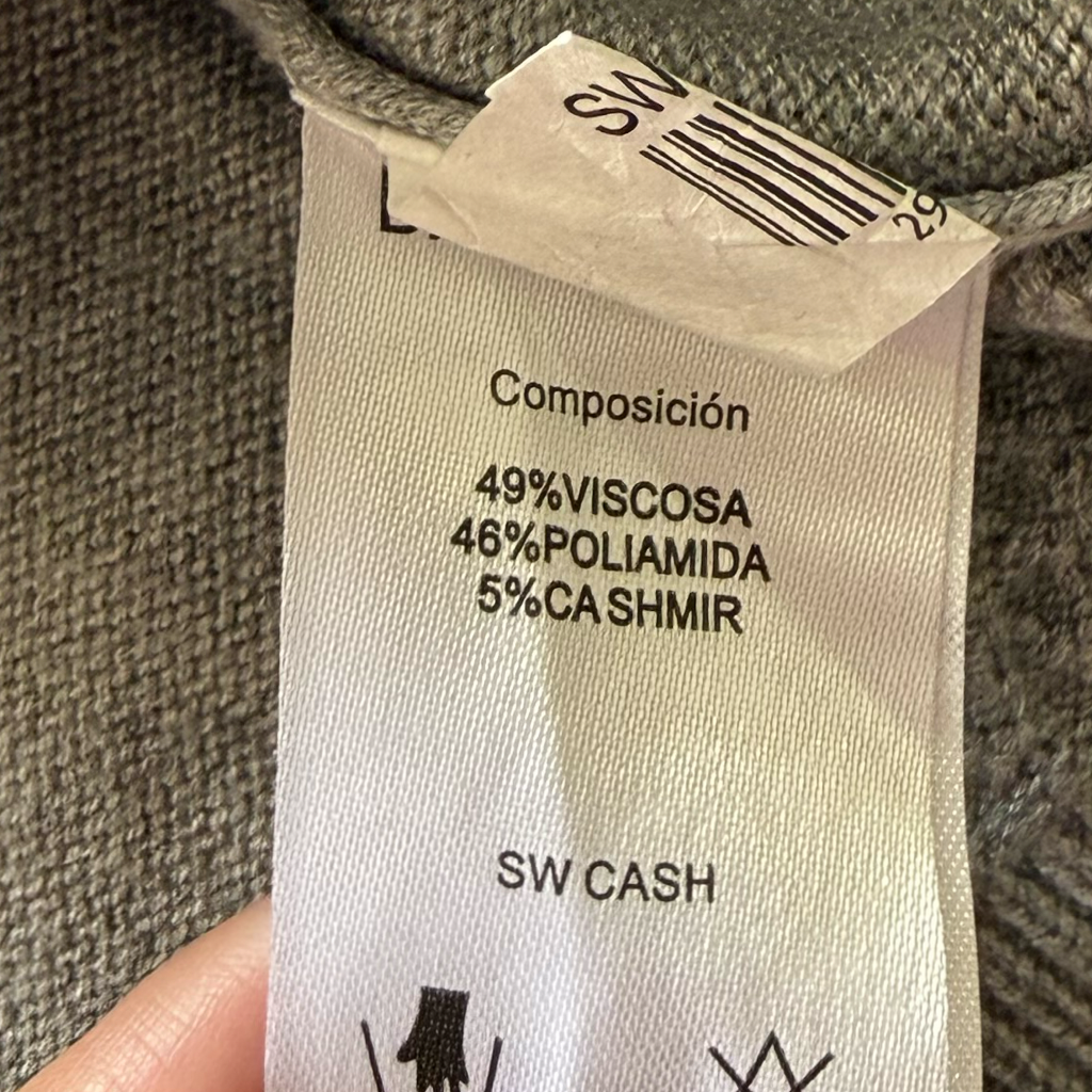 Sweater Gris Claro con Cashmere