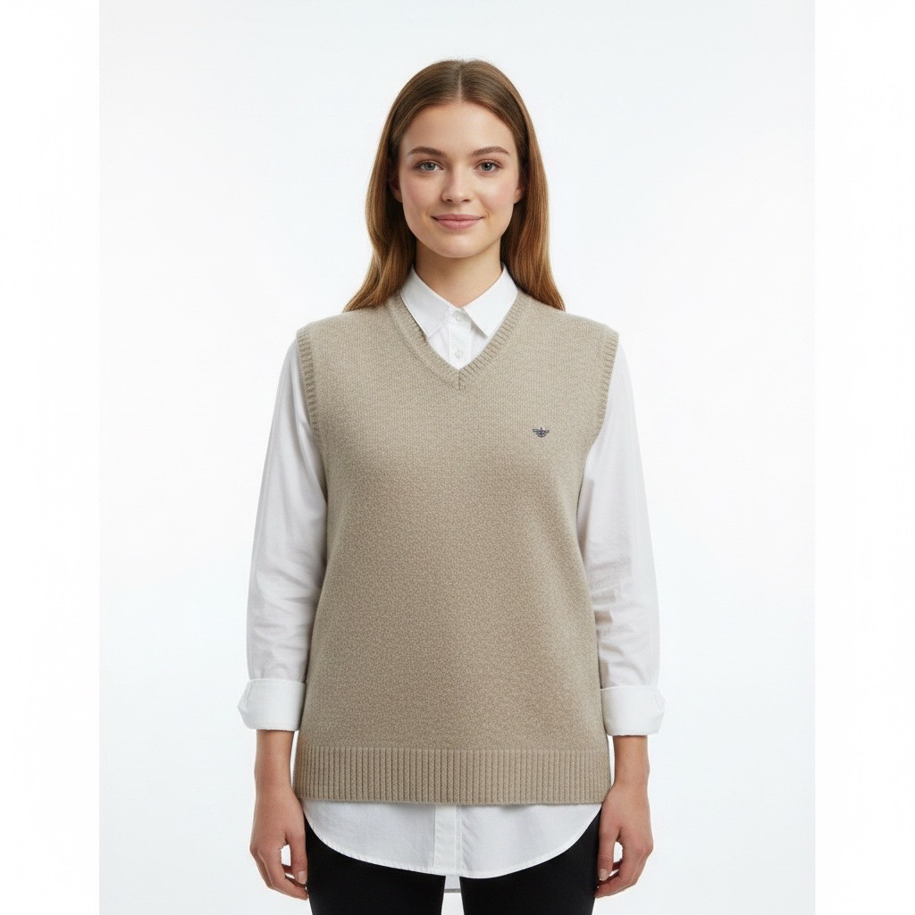 Chaleco Dockers 100% Lana Lambswool Beige
