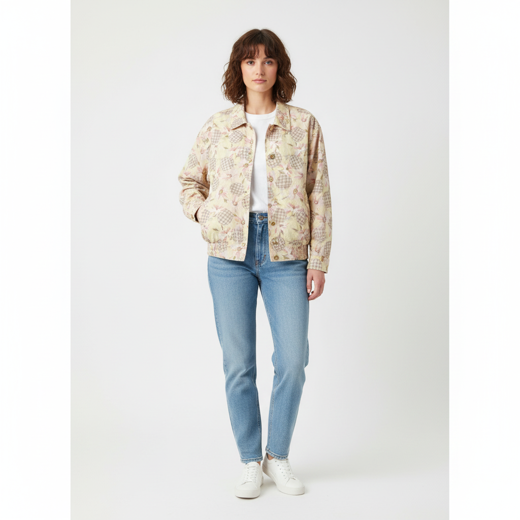 Bomber VNTG Floral Pastel