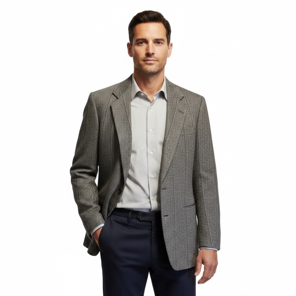 Blazer Gris Jaspeado Clásico
